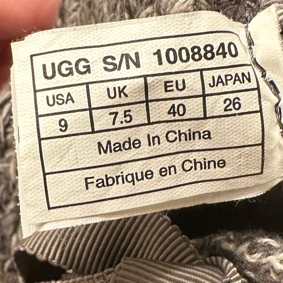 UGG ISLA HEATHERED CHARCOAL BOOTS - Women’s 9 - Picture 6 of 6